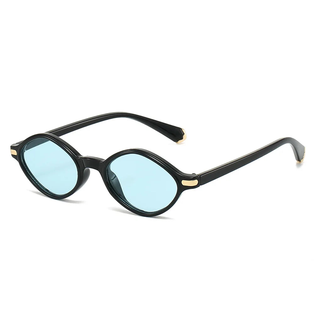 JNPCXI New Retro Polygon Cat Eye Sunglasses Women Fashion Leopard Shades UV400 Men Rivets Sun Glasses