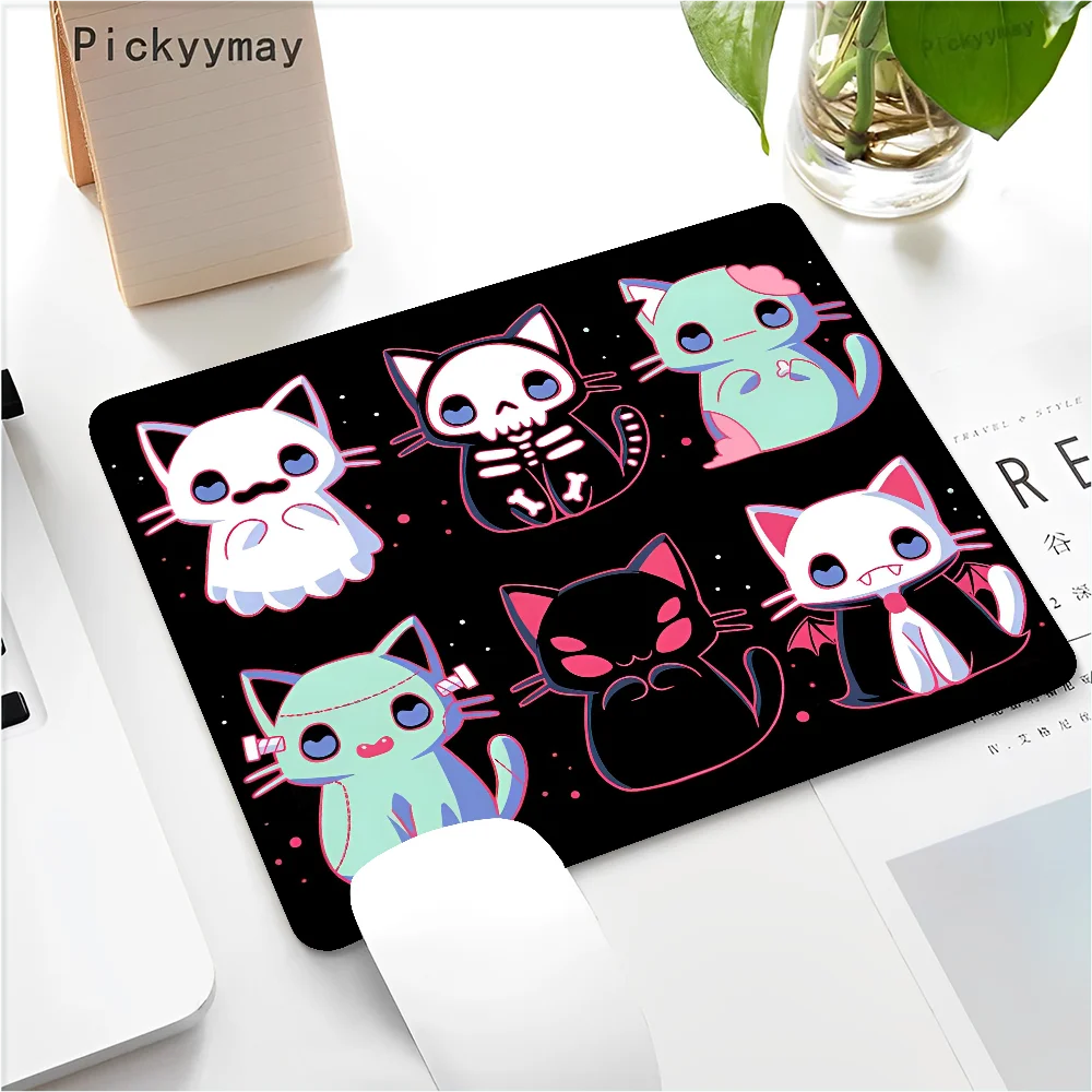 Funny Black Cat Mouse pad PC Desk Mat Table Big Mouse Pad PC Non-slip Rug z25