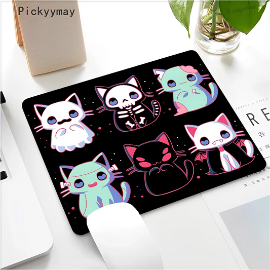 Funny Black Cat Mouse pad PC Desk Mat Table Big Mouse Pad PC Non-slip Rug z25