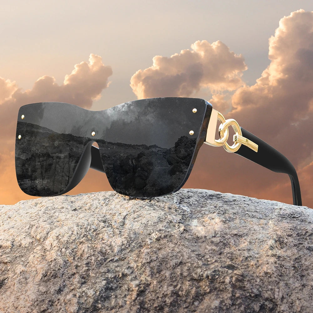 CRIXALIS Luxury Brand Sunglasses Women Rimless Cat Eye Fashion Gradient Shades