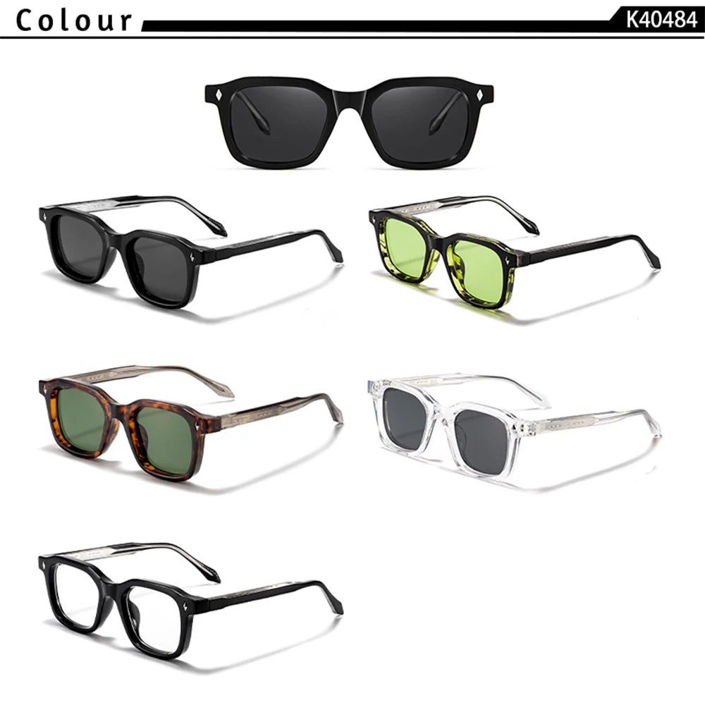 CATERSIDE Men's Optical Sunglasses Customized Square Lens Prescription Eyeglass Women's Nearsightedness Outdoor Reading Glasses