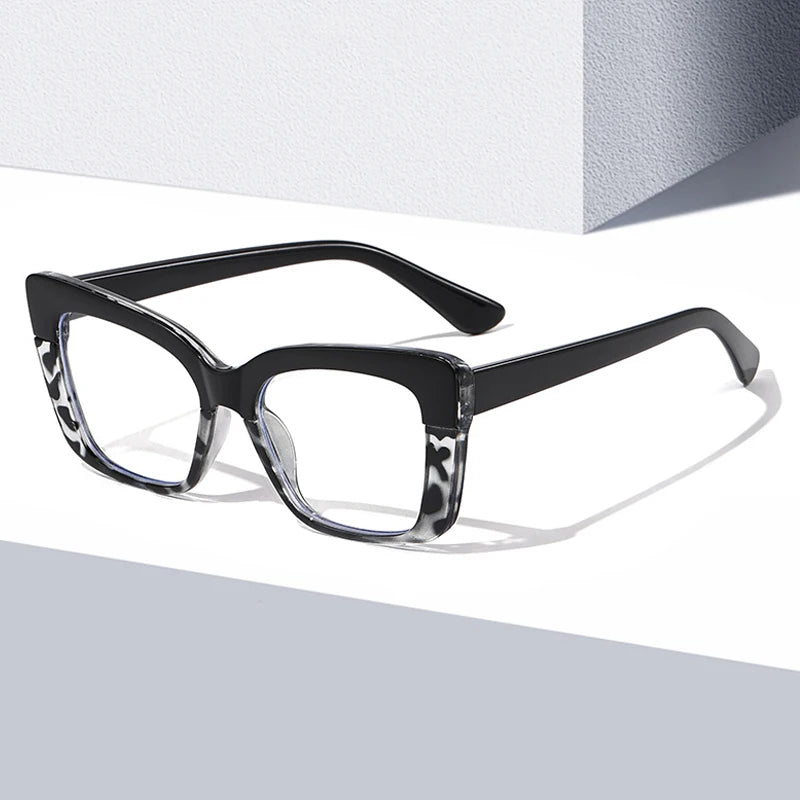 JNPCXI Square Colorful Women Glasses Frame Fashion Polygon Clear Anti Blue Light Eyewear Men Optical Rainbow Frame