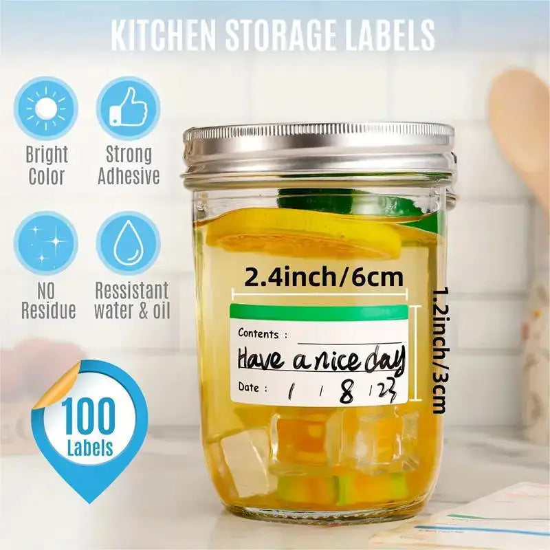 10sheets Colorful Refrigerator Labels Food Storage Labels Stickers for Food Containers