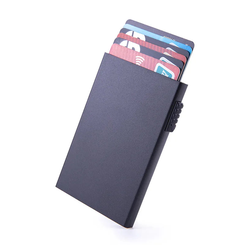 Magic ID Bank Credit Card Holder Smart Wallet Unisex Popup Cardholder Case Metal
