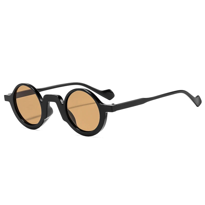 JNPCXI New Retro Small Round Punk Women Sunglasses Fashion Green Shades UV400 Trending Men Leopard Sun Glasses