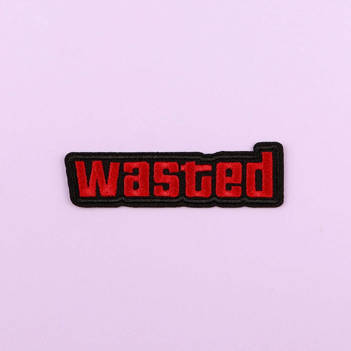 "Wasted" Iron On Patch Clothes Patch For Clothing Funny Embroidered Patch Garment Apparel Accessories Sewing Stickers