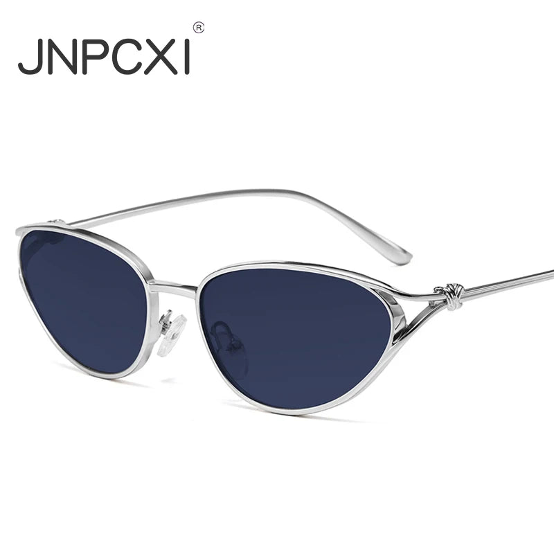 JNPCXI New Retro Metal Cat Eye Sunglasses Women Fashion Gradient Shades UV400