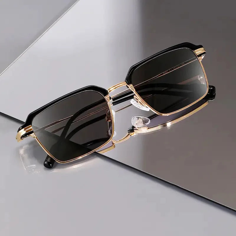 Fashion Business Color Changing Men's and Women's Metal Boxed Glasses