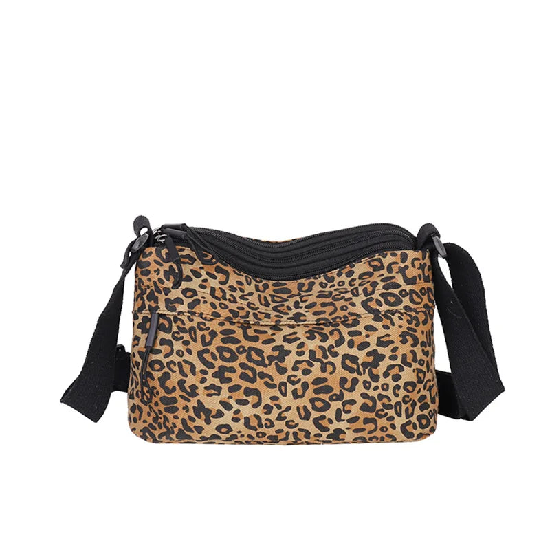 Small Niche Design Retro Leopard Print Autumn and Winter New Large Capacity Commuter Bag Crossbody Single Shoulder Exquisite