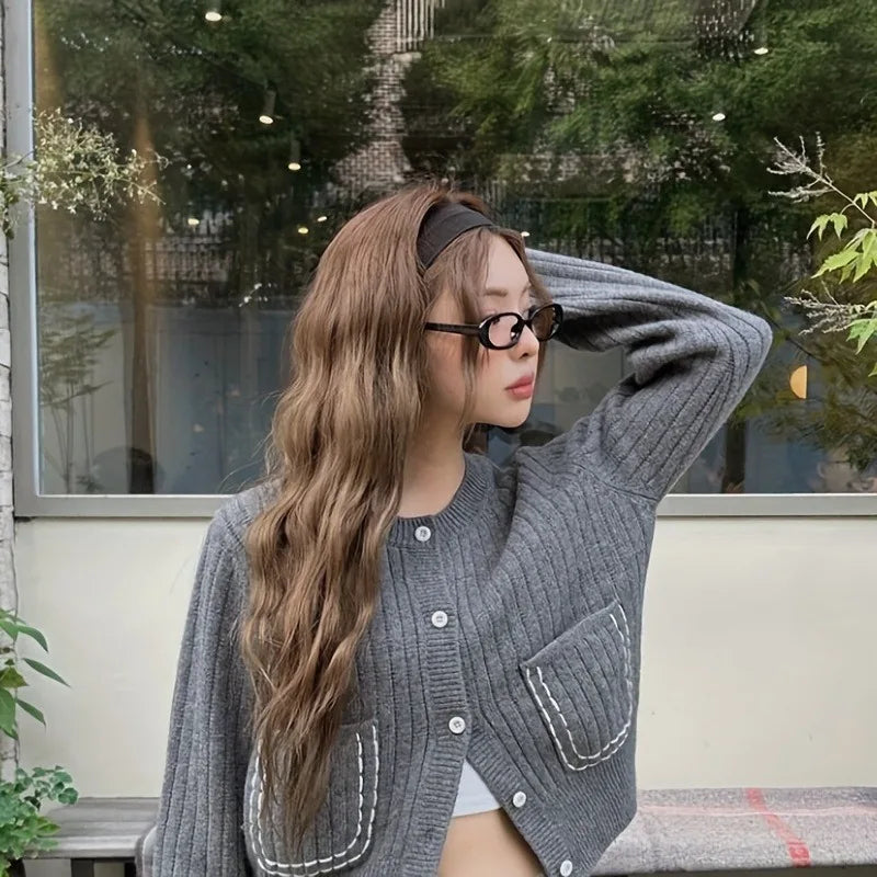 1pc Y2K Retro Oval Glasses - Lightweight Full-Rim Frame Fashion Eyewear Vintage-Inspired for Women’s Everyday Casual Eyewear