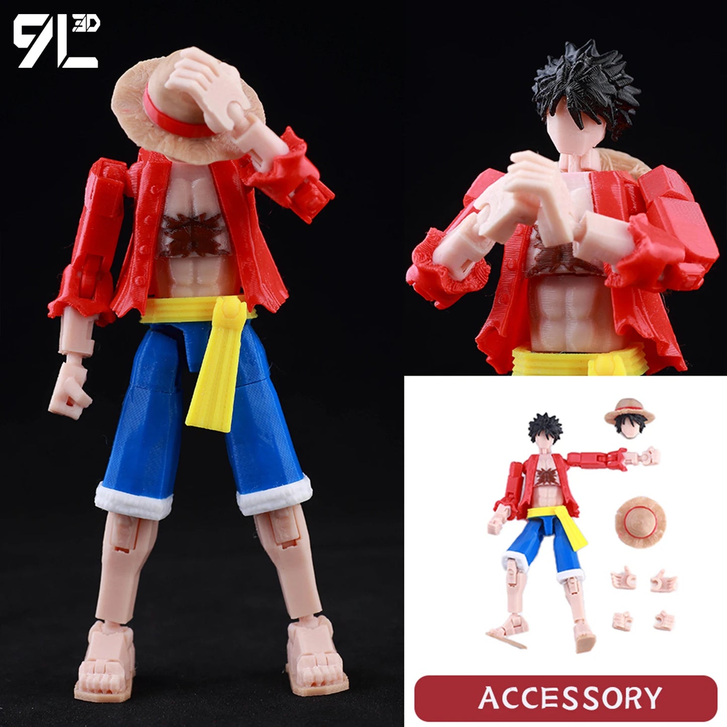 9L 3D Printed Anime Jujutsu Kaisen Sukuna Dummy 13 Shapeshift Action Figures 10