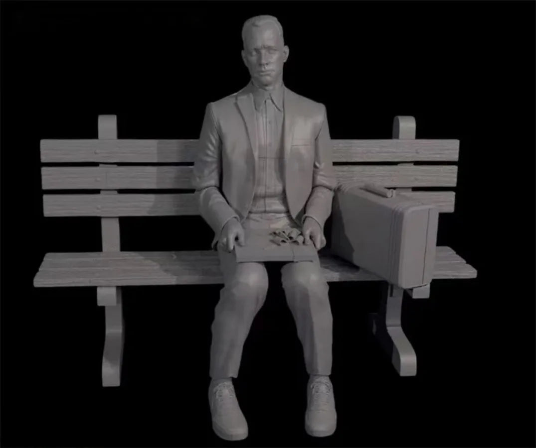 1/24 Scale Forrest Gump Resin Figure Kit Classic Scene Unassembled Unpainted