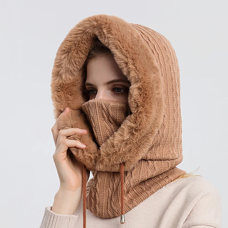 Cross-border outdoor cycling head warm winter hats ski cap insulation heat preservation centers mask sets protective cap