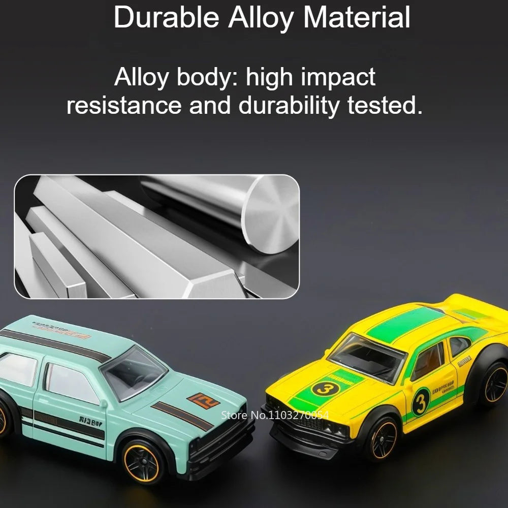1:64 Scale Alloy Miniature Cars Models Series Diecast Toys Slide Forward Metal Material Rubber Tires Vehices Collecting Hobbies