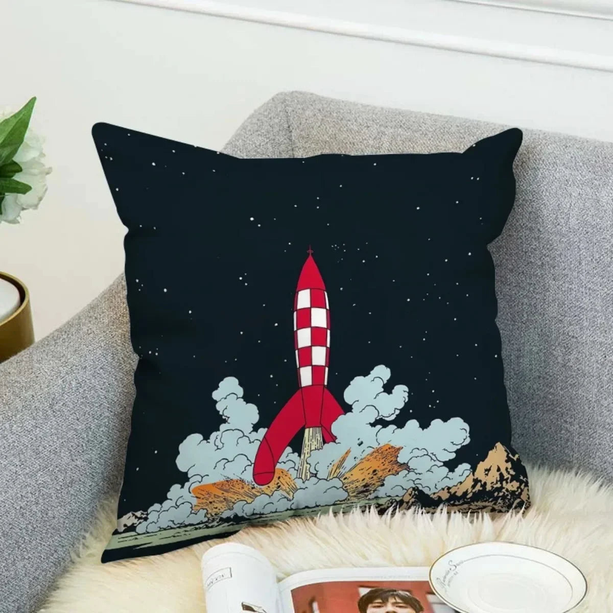 Anime Tintin Cushion Cover Pillowcases Home Decor Decorative Pillows for Sofa M3