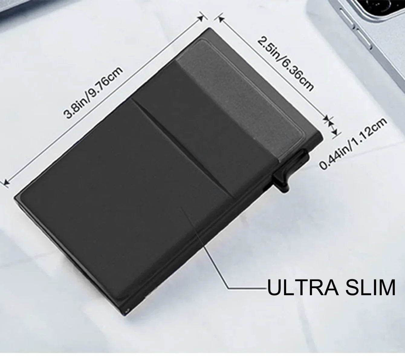 RFID Slim Credit Card Holder for Men | Minimalist Metal Wallet Luxury Case