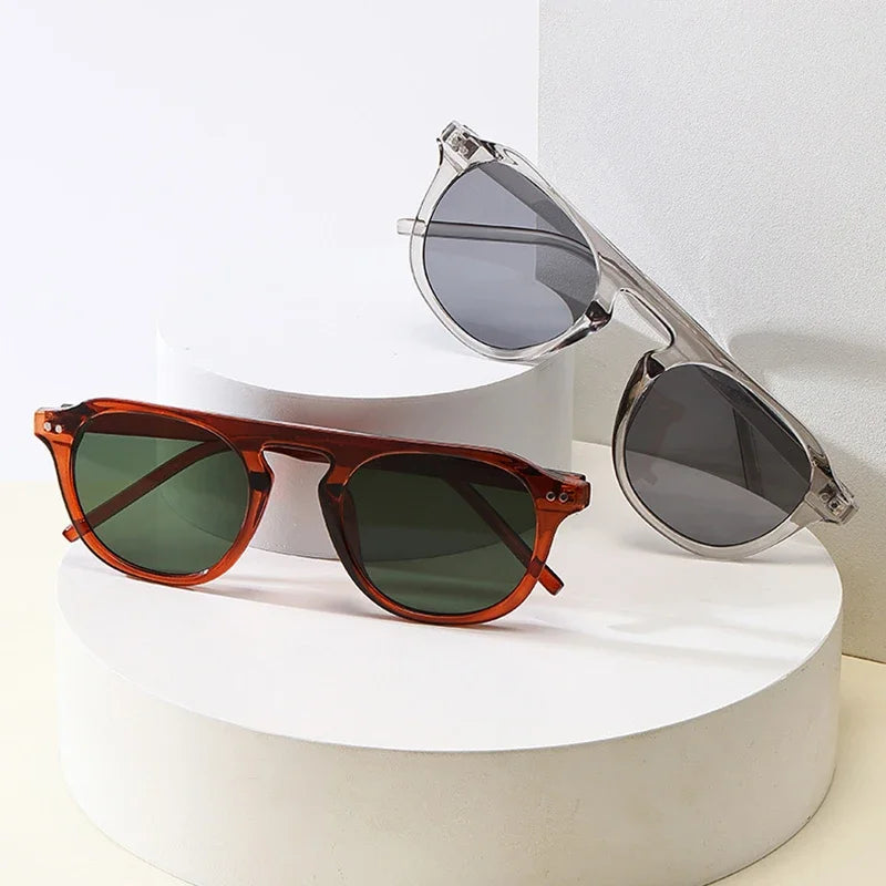 JNPCXI Retro Square Rivets Sunglasses Men Fashion Luxury Shades Trending Women Sun Glasses UV400 Eyewear