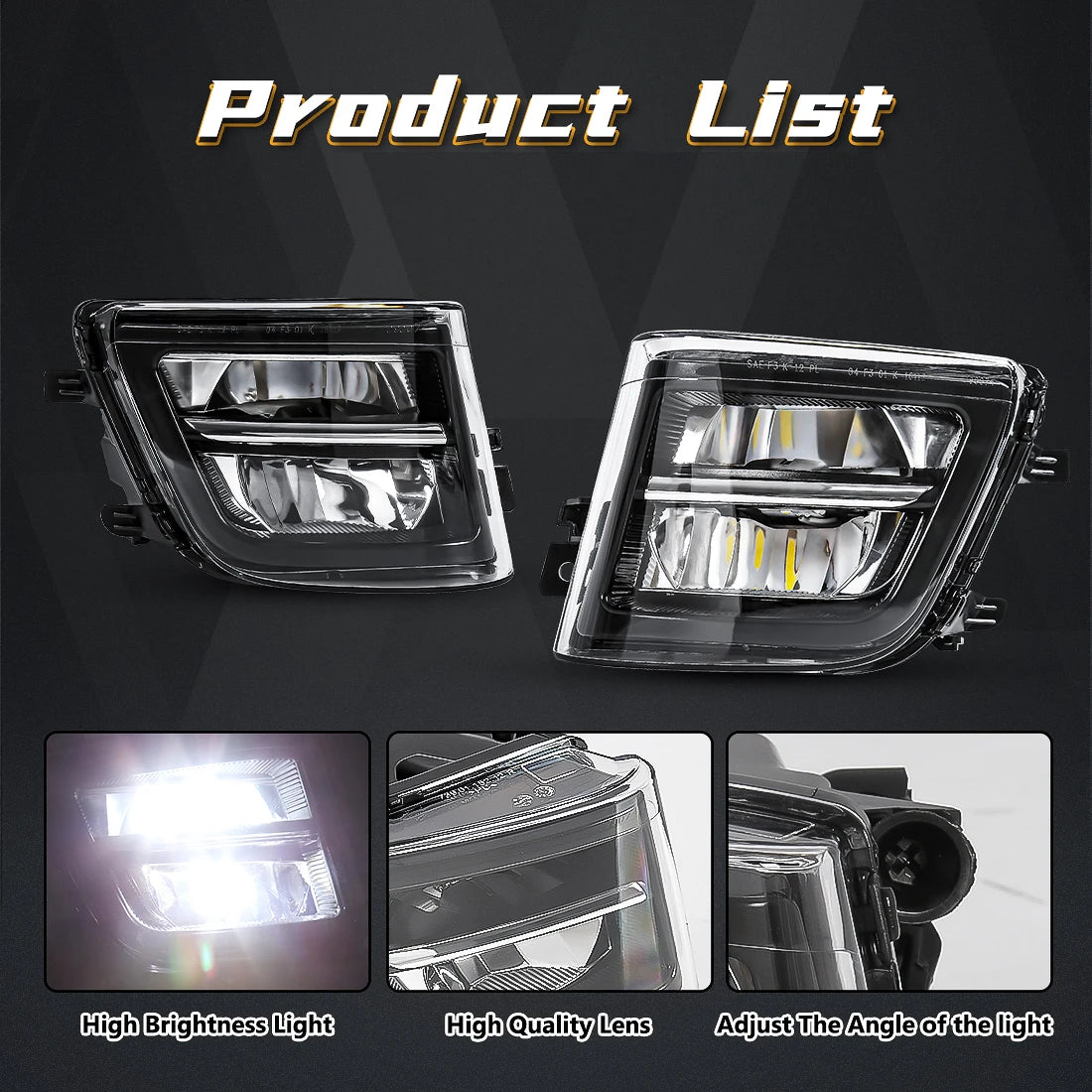 OE: 63177311288 63177311287 For BMW 7 Series F01 F02 F03 730i 740i 750i 760i Car LED Fog Lamps Front Bumper Driving Lights 12V