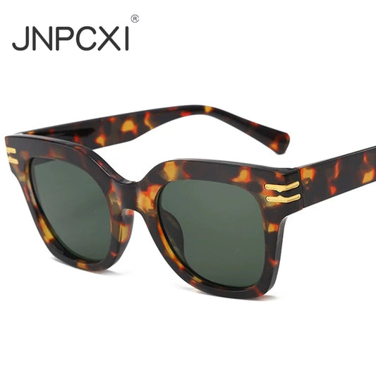 JNPCXI Ins Popular Fashion Square Women Sunglasses Retro Rivets Men Trending Sun Glasses Gradient Shades UV400