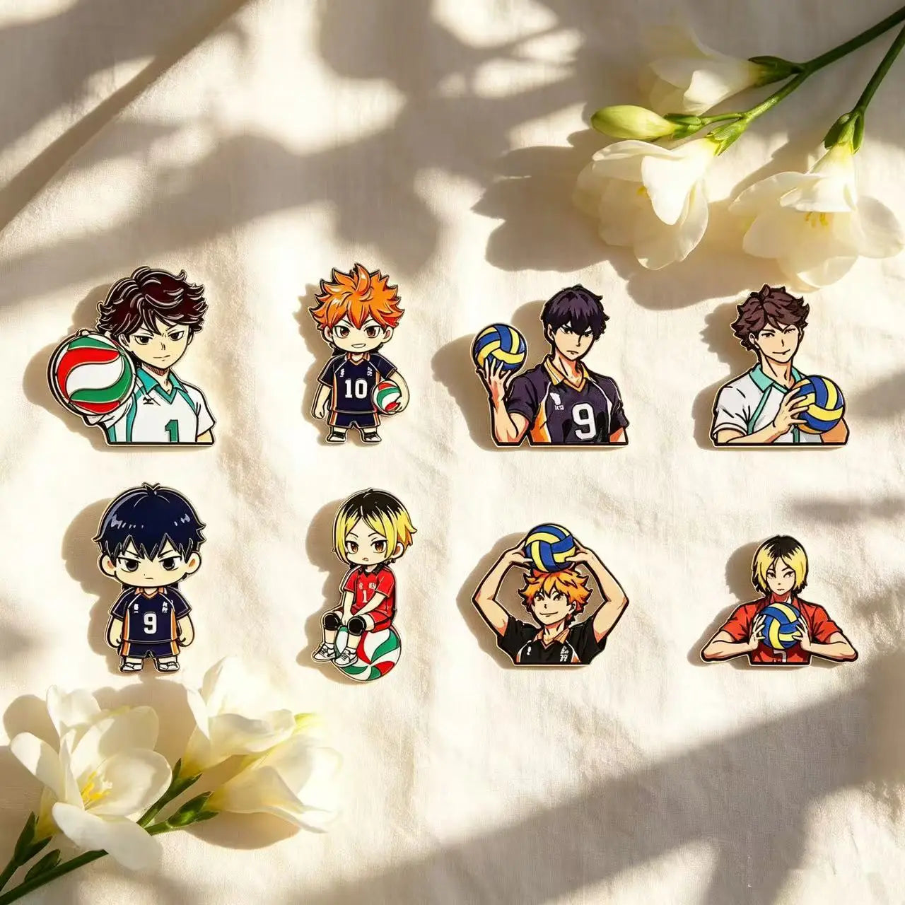 4/8PCS Cute Boys Enamel Pin Cartoon Anime Badge On Backpack Lapel Pins Kawaii Brooches for Jackets Cosplay Accessories Gift Toys
