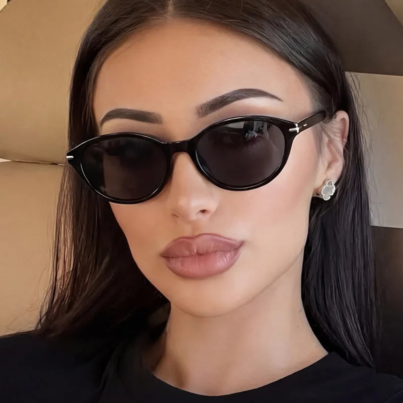 JNPCXI New Fashion Cat Eye Candy Color Sunglasses Women Retro Rivets Trending Red Men Shades UV400