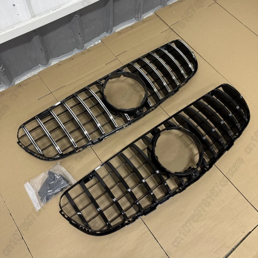 For Mercedes Benz GLC-Class X253 2015-2019 GLC250 GLC300 GLC350e GLC43 AMG GT Style Front Hood Grille Racing Grill Body Kit