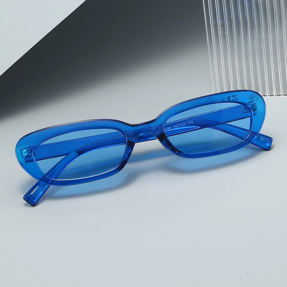 JNPCXI New Retro Small Rectangle Candy Color Sunglasses Women Fashion Trending Rivets Men Leopard Sun Glasses Shades UV400