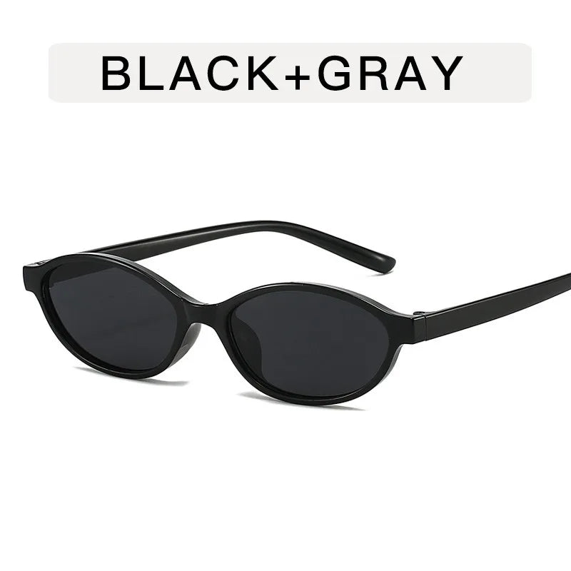 New Retro Oval Small Frame Sunglasses for Women's European and American Instagram Street Photography Sunglasses