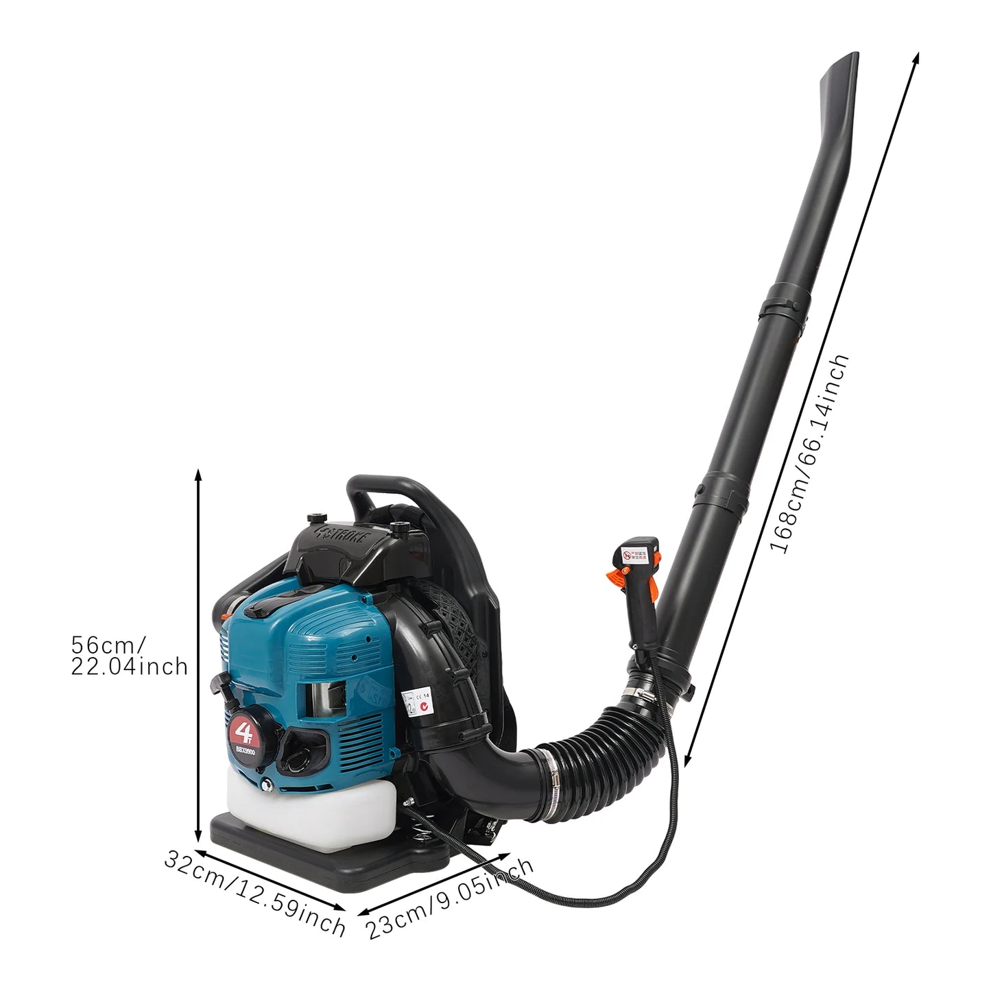 4 Stroke Backpack Leaf Blower 2.6KW Gasoline Powered Engine Lawn Blower Cordless