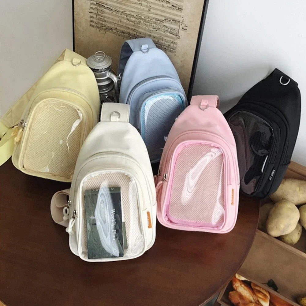 Kawaii Japanese Itabag Girls Soft Nylon Backpack Crossbody Bags 10CM Doll Women With Display Plate Cross Body Sling Pouch 2026