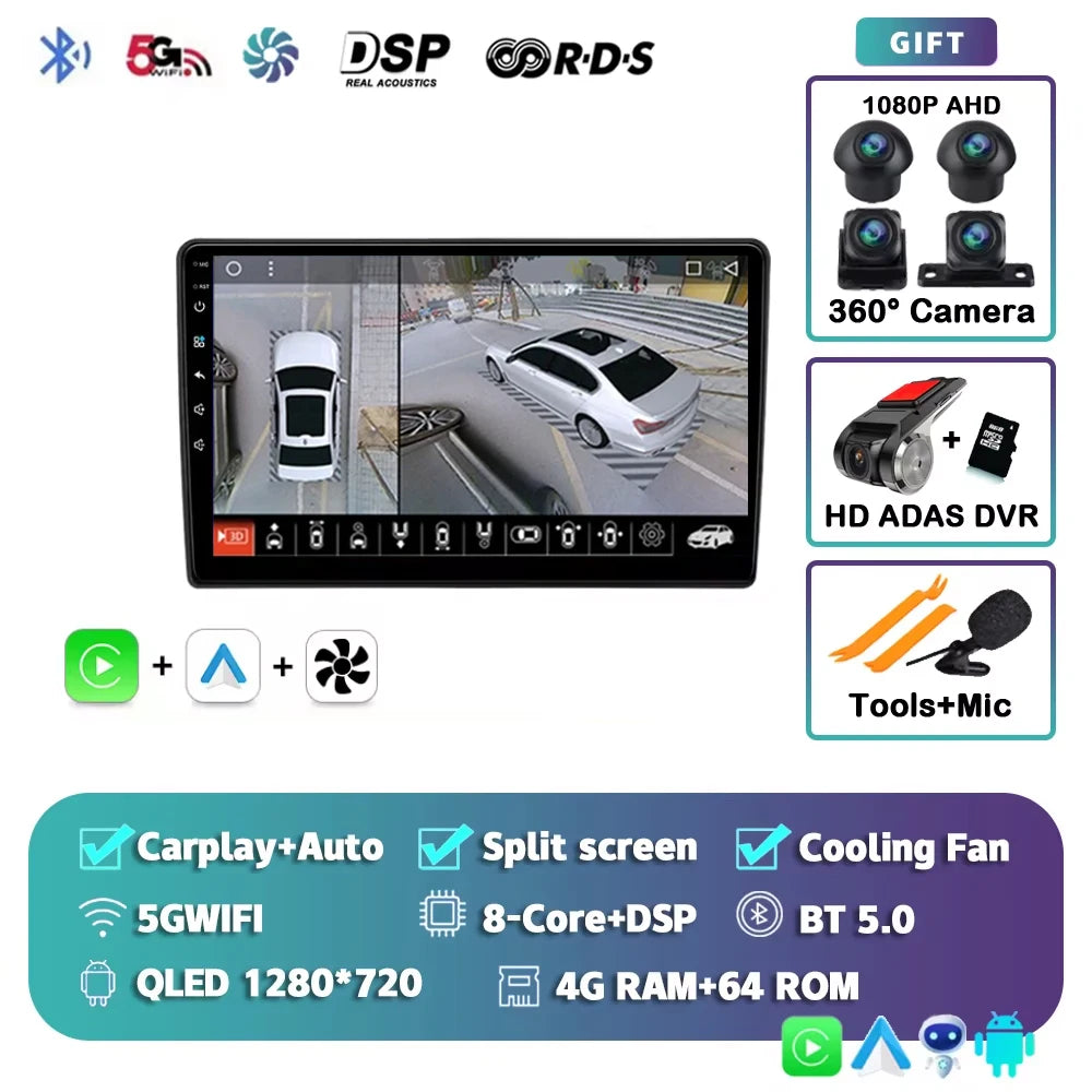 Android 15 Car Radio For Citroen Berlingo B9 Peugeot Partner Wireless Carplay Android Auto Stereo 4G Car Multimedia Player DSP 2