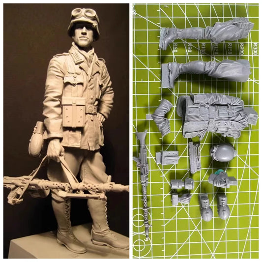 1: 16 Casting Resin Model Grey Kit African Infantry GK Model 1-Person Model Requires Assembly Unpainted