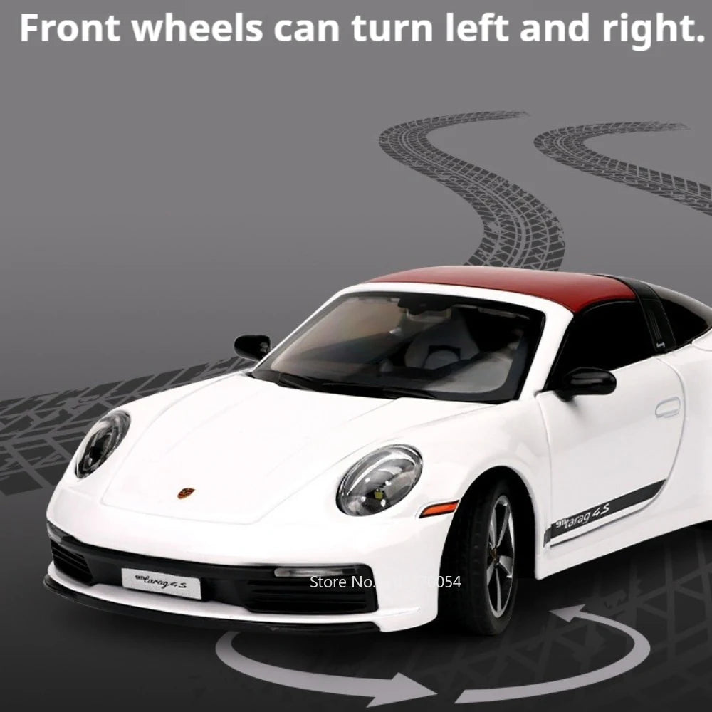 1:32 Scale 911 Targe Supra GT4 Miniature Model Alloy Diecast Toys Car Doors Opened with Sound Light Sportscar Gift That Boy Love