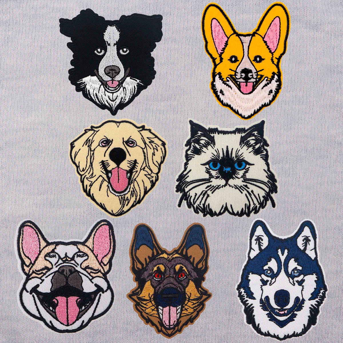 Cute Pet Dogs Embroidery Patch Cartoon Animals Iron On Patches For Clothing Thermoadhesive Patches On Clothes DIY Sew Badges