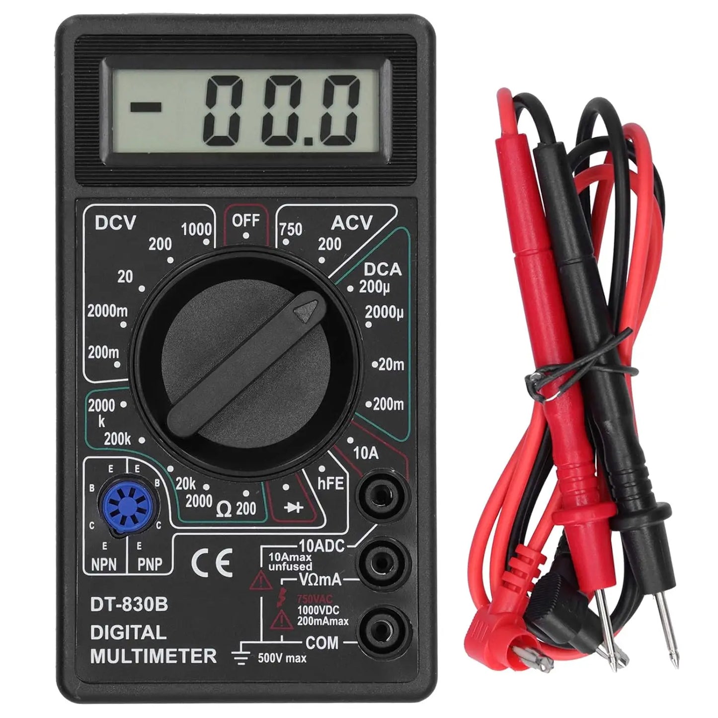 1/2pc Digital Multimeter Tester, DT830B Electrical Voltmeter Ammeter Portable Volt Multi Meter Car Battery Tester Circuit Tester