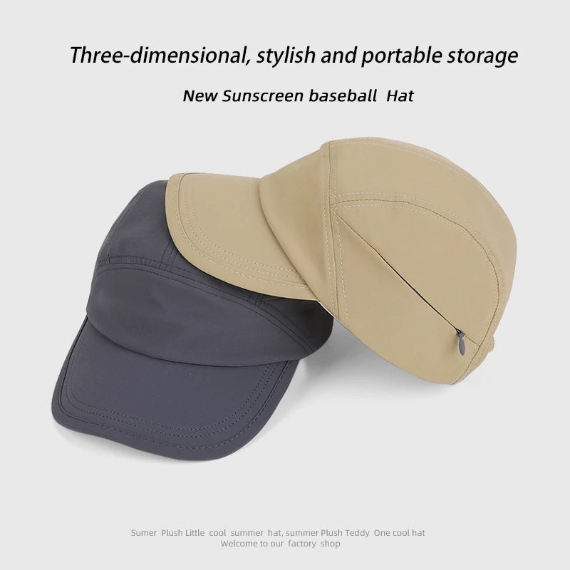 9274-New summer women's outdoor cycling sun hat, women's lightweight breathable baseball cap, windproof drawstring surfing hat