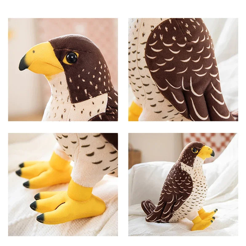 Simulation Stuffed Animal Cute Birds Parrots Toucan Eagle Peacock  Pigeon Plushies Toys Educational Gift