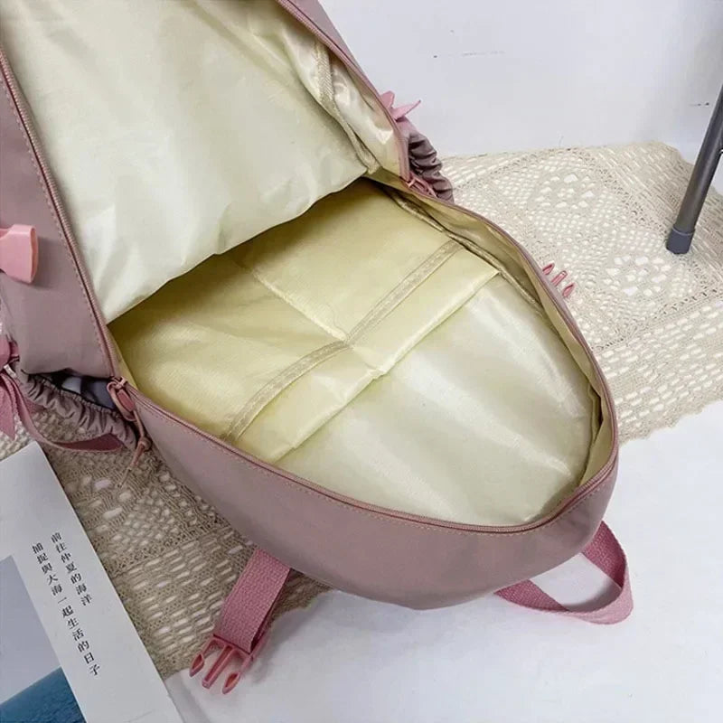 Kawaii Aesthetic Women Backpack School Bag for Teen Girls Japanese Korean Rucksack Student Bookbags Cute School Backpack Mochila