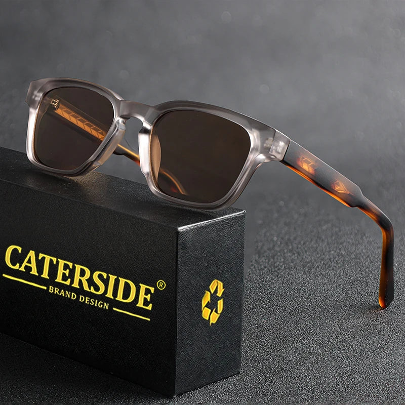 CATERSIDE Retro Square Sunglasses Men Punk Small Frame Brand Designer Sun Glasses Women Outdoor Travel Party Eyewear Best Gift