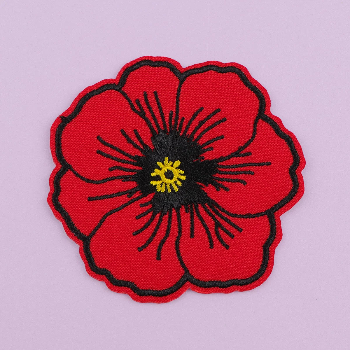 Red Flowers Iron On Patch Clothes Patch For Clothing Cute Embroidered Patch Garment Apparel Accessories Sewing Stickers