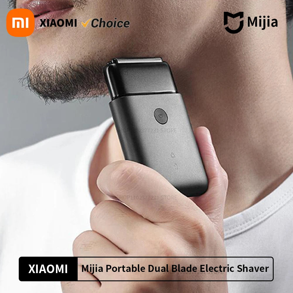 Xiaomi Electric Shaver, Dual Blade, High-Speed, IPX7 Waterproof, Portable Razor