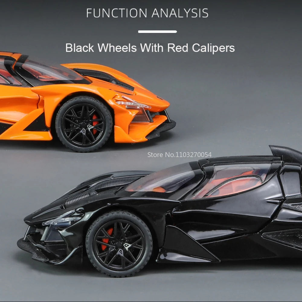 1/32 Apollo EVO Alloy Sports Car Model Metal Diecasts Simulated Interior Design Door Can Opend Vehicles Models Kids Gifts Series