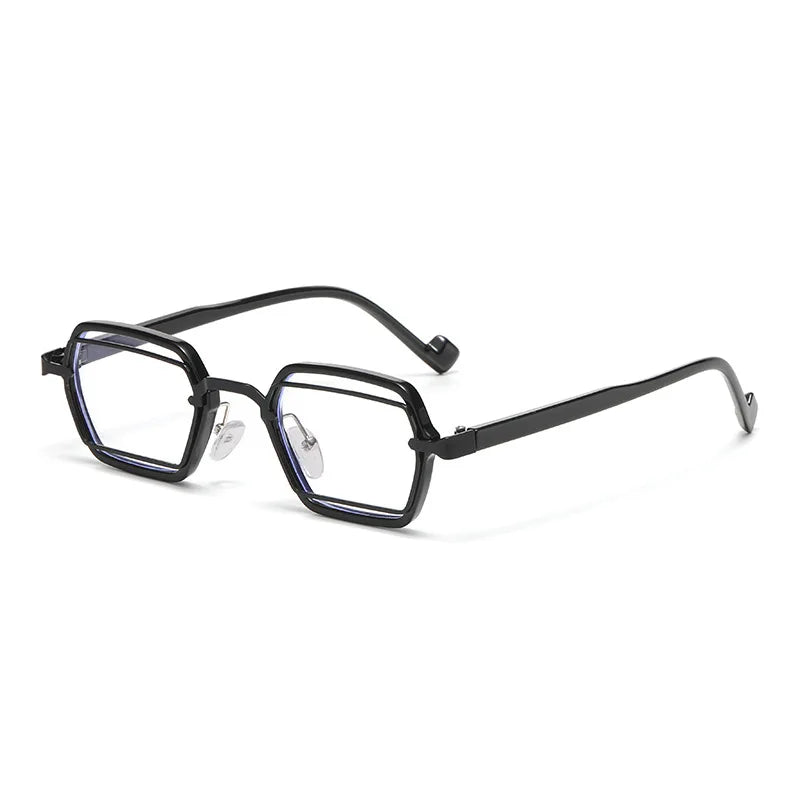 JNPCXI New Retro Small Punk Square Sunglasses Women Shades UV400 Fashion Clear Lens Men Anti Blue Light Eyeglass Frame