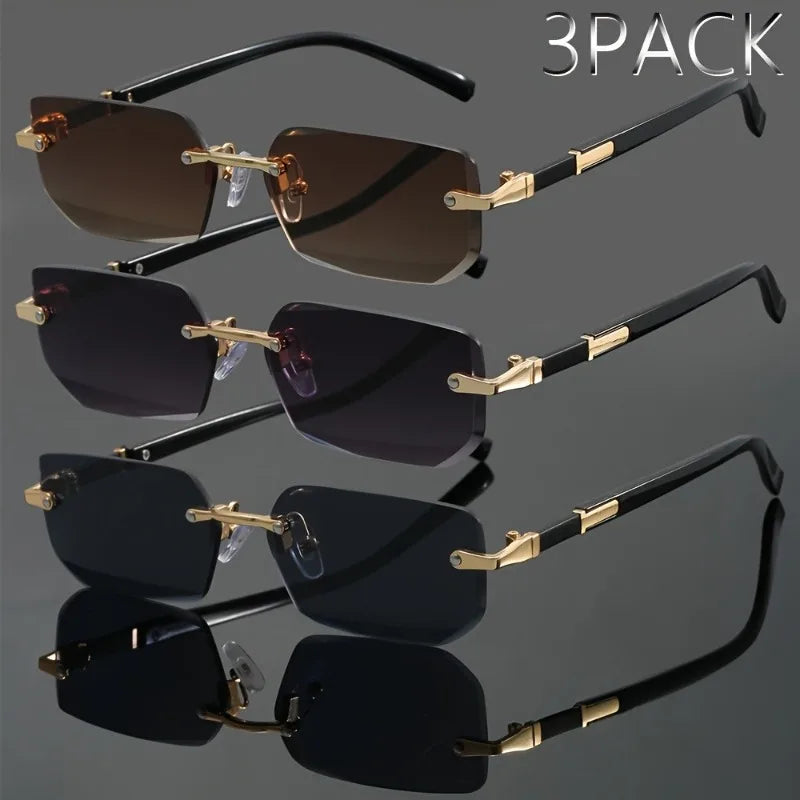3 Pack Unisex Casual Fashion Glasses Shopping Streetwear Perfect Gift for Father'S Day Mother'S Day Parties Eyewear