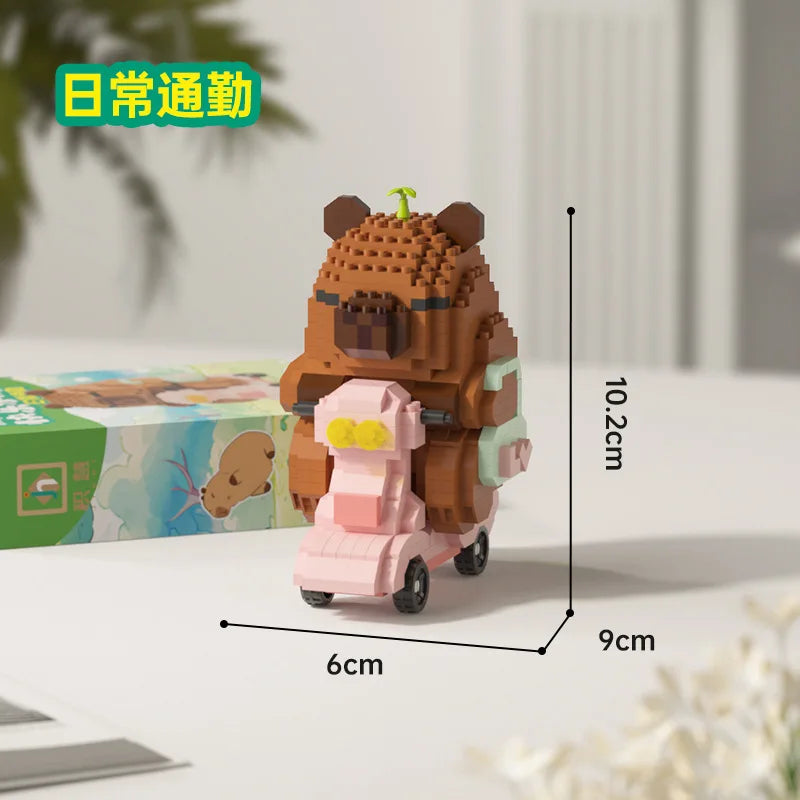 Happy Capybara Building Blocks Educational STEM Kid Toys Creative Assembly Model