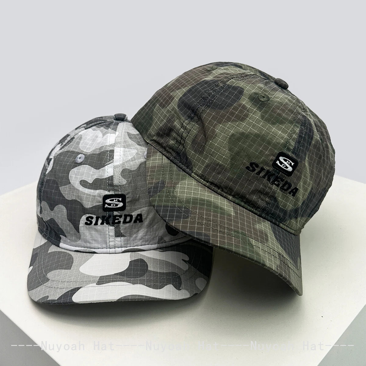 New Unisex Short Eave CAMO Letter Embroidery Baseball Hats Sunshade Quick Drying Breathable Personal Peaked Caps Versatile Solid