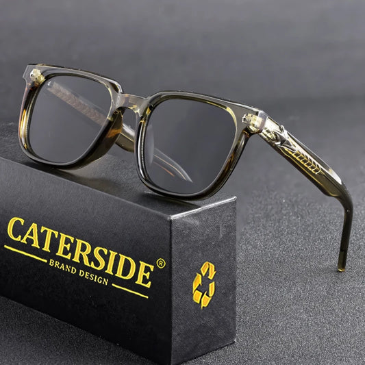 CATERSIDE Fashion Square Sunglasses Man Large Frame Sun Glasses Party Travel Beach Eyewear Ideal Choice for Gifts UV400