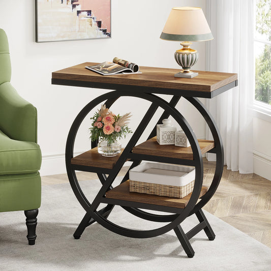 Tribesigns  Living Room, 3-Tier Narrow Side End Table w/ Storage Sofa Side Table