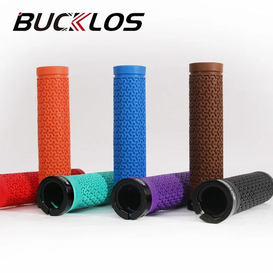 BUCKLOS MTB Grips Anti-Slip Mountain Bike Handlebar Grips Shock-Proof Rubber Cuffs Bicycle Damping Handle Grip Bicycle Parts