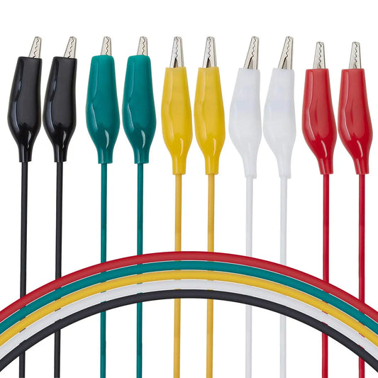 10pcs 30cm 35mm Alligator Clips Electrical Test Leads with Alligator Clips, Stamping Jumper Wires for Electrical Testing
